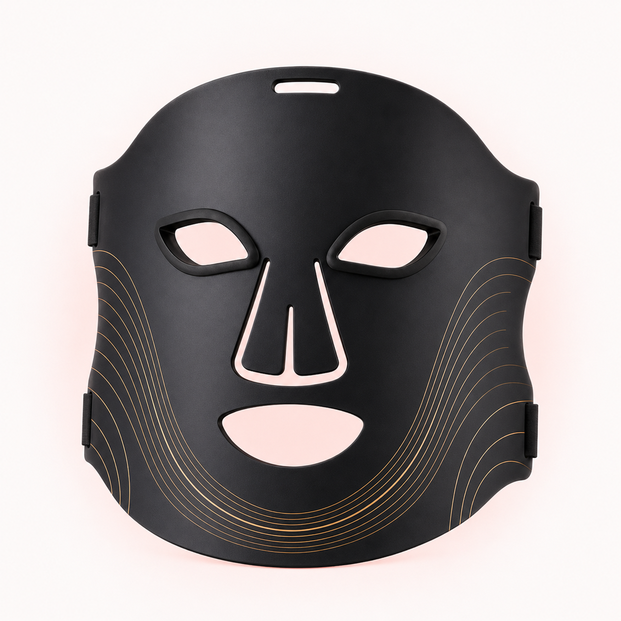 LED face mask ready for a session on clean skin