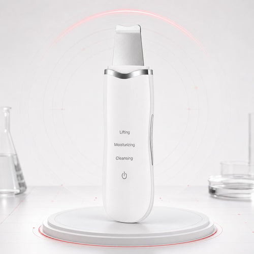 3-in-1 ultrasonic facial spatula with stainless steel head