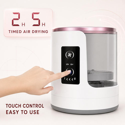 Makeup brush cleaner washing and drying makeup brushes