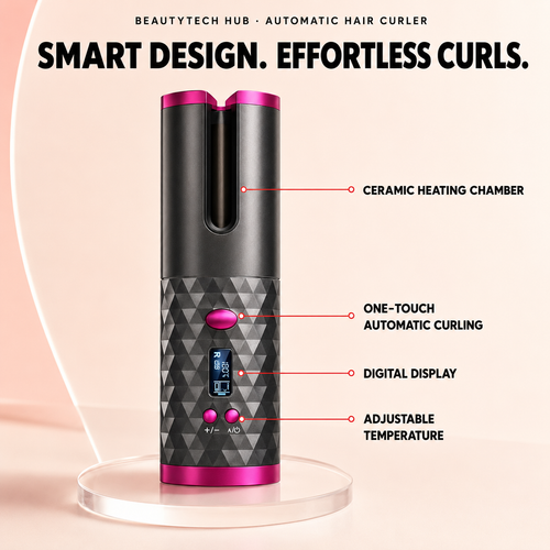 Hair curler temperature settings from 300F to 390F