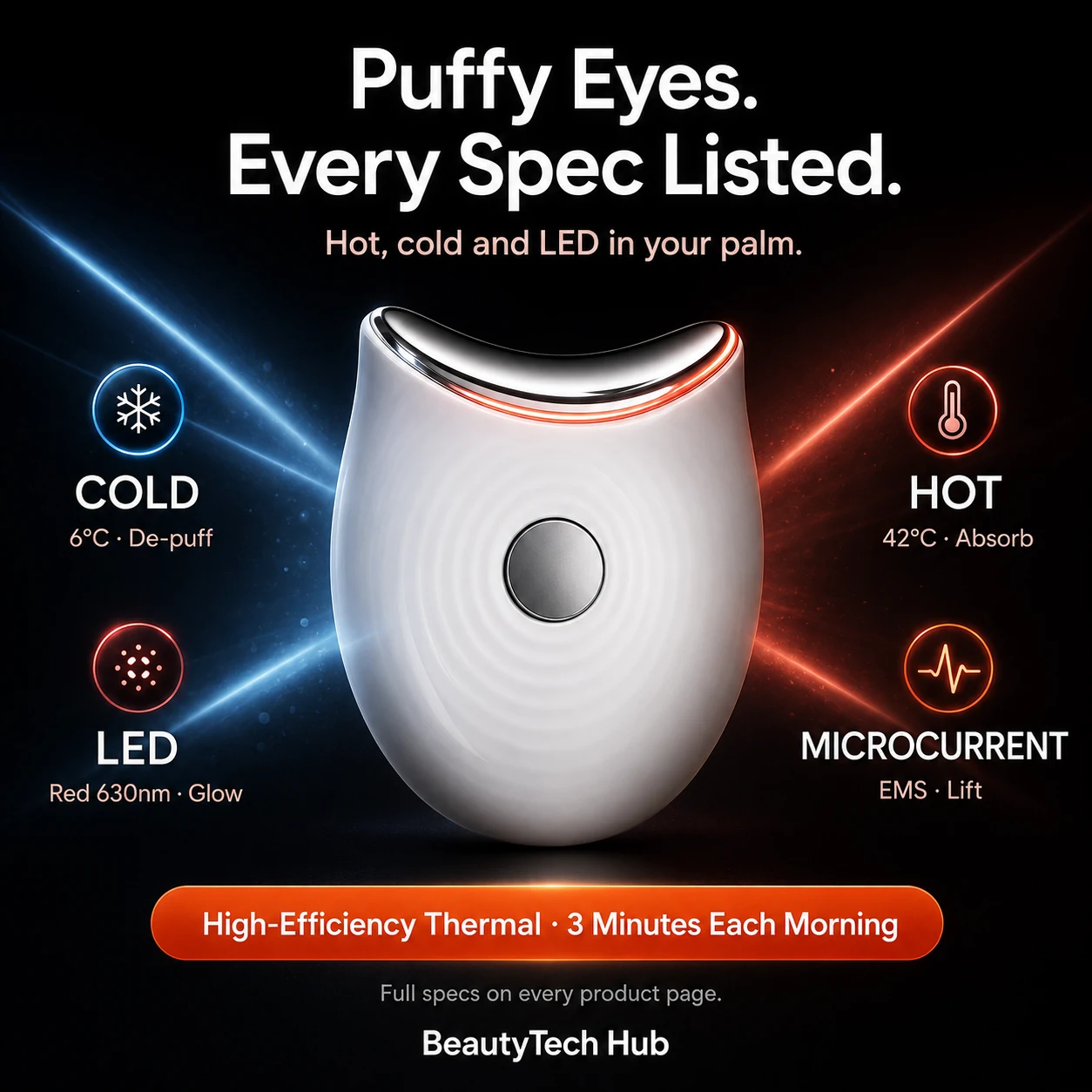 BeautyTech CryoGlow hot and cold facial device for at-home skincare